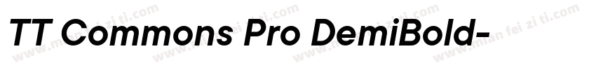 TT Commons Pro DemiBold字体转换